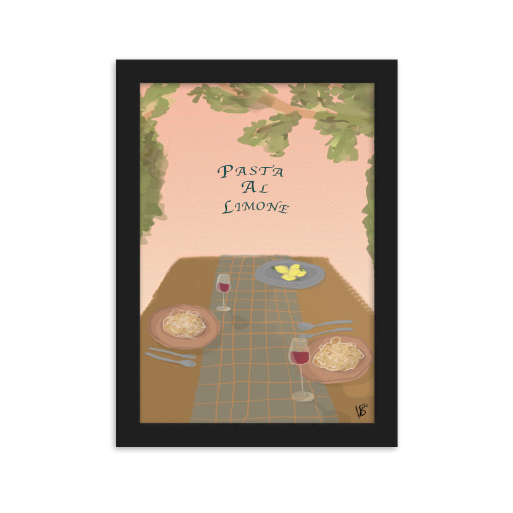Gerahmtes Poster Pasta al Limone