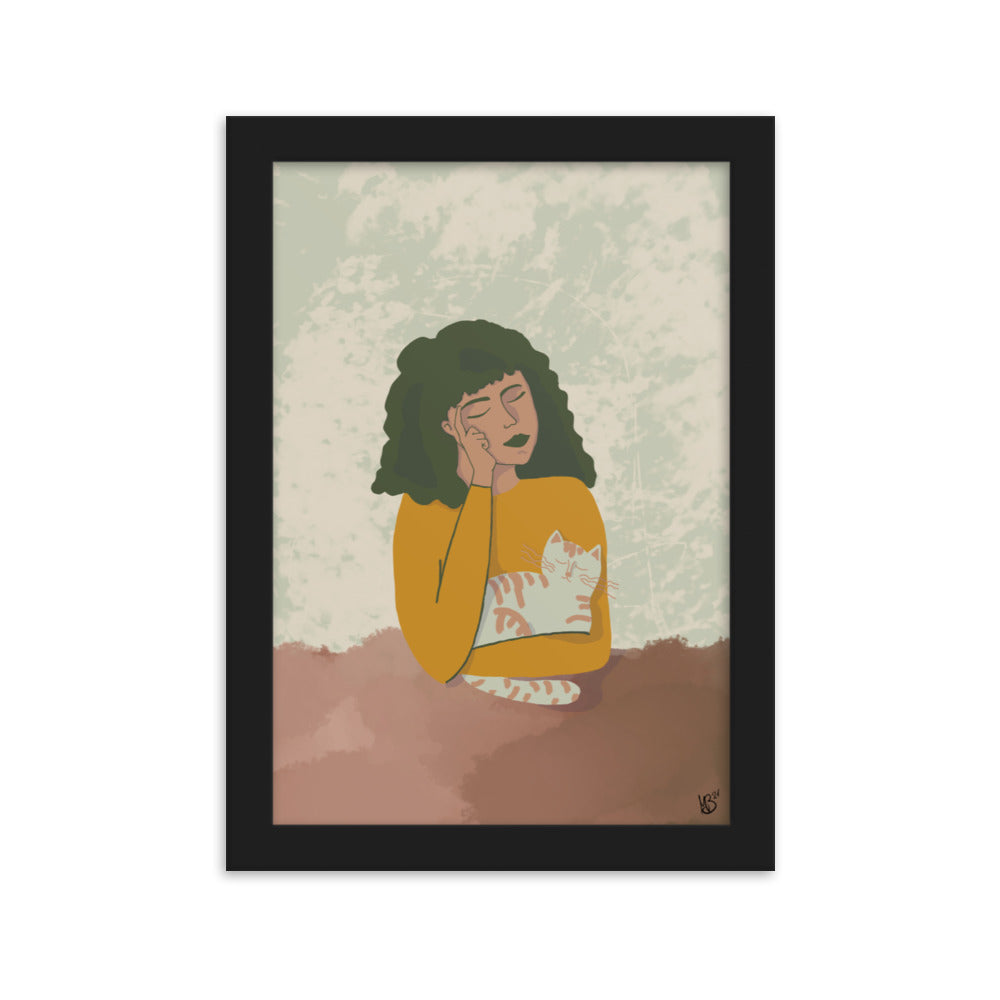 Gerahmtes Poster Denkerin