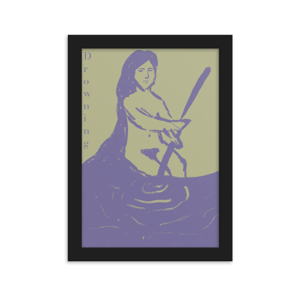 Gerahmtes Poster Drowning