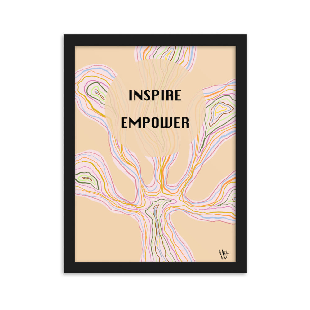 Gerahmtes Poster Inspire Empower