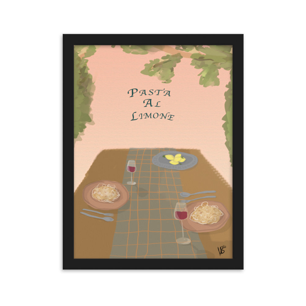 Gerahmtes Poster Pasta al Limone