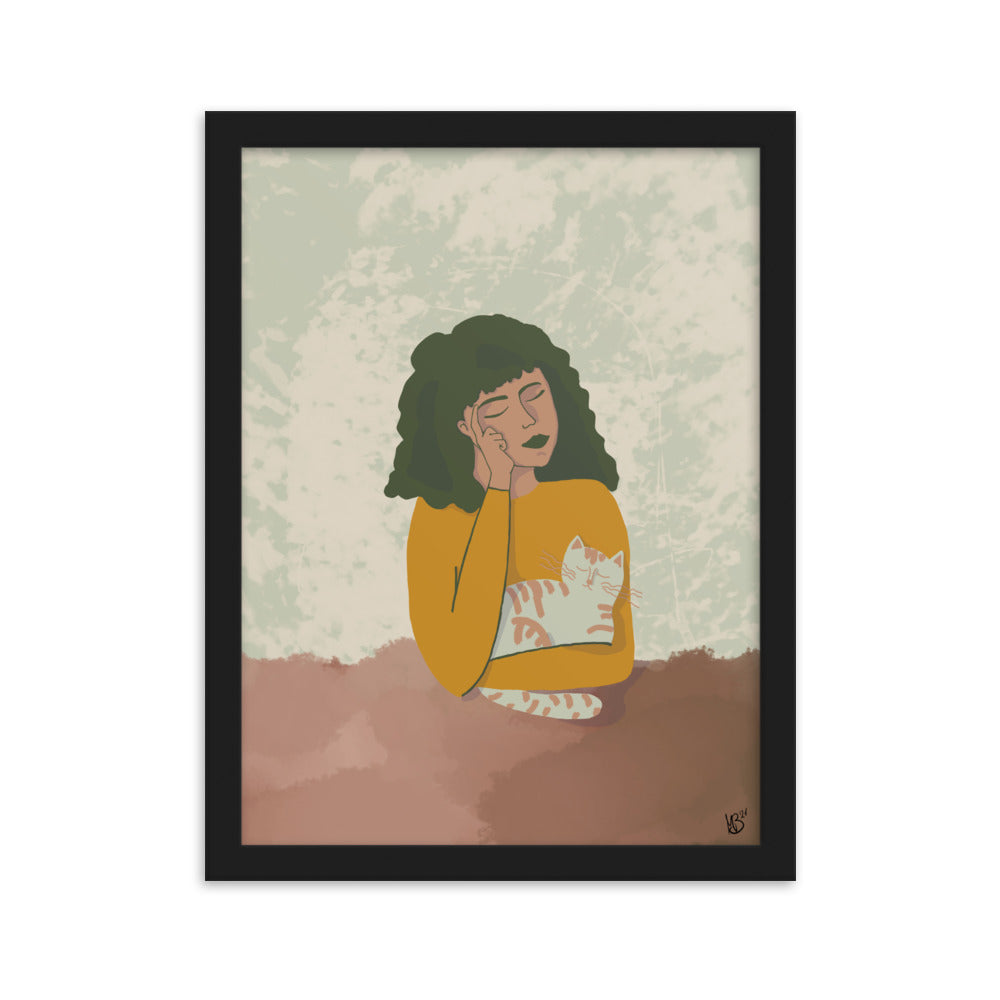 Gerahmtes Poster Denkerin