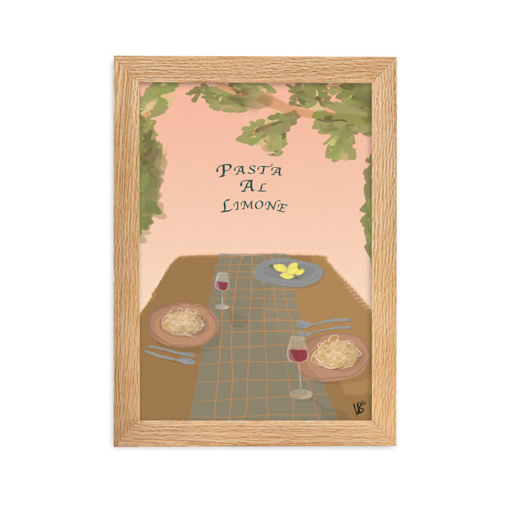 Gerahmtes Poster Pasta al Limone