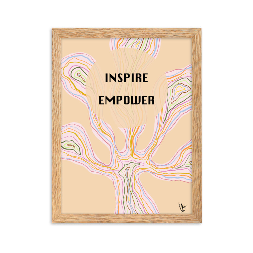 Gerahmtes Poster Inspire Empower