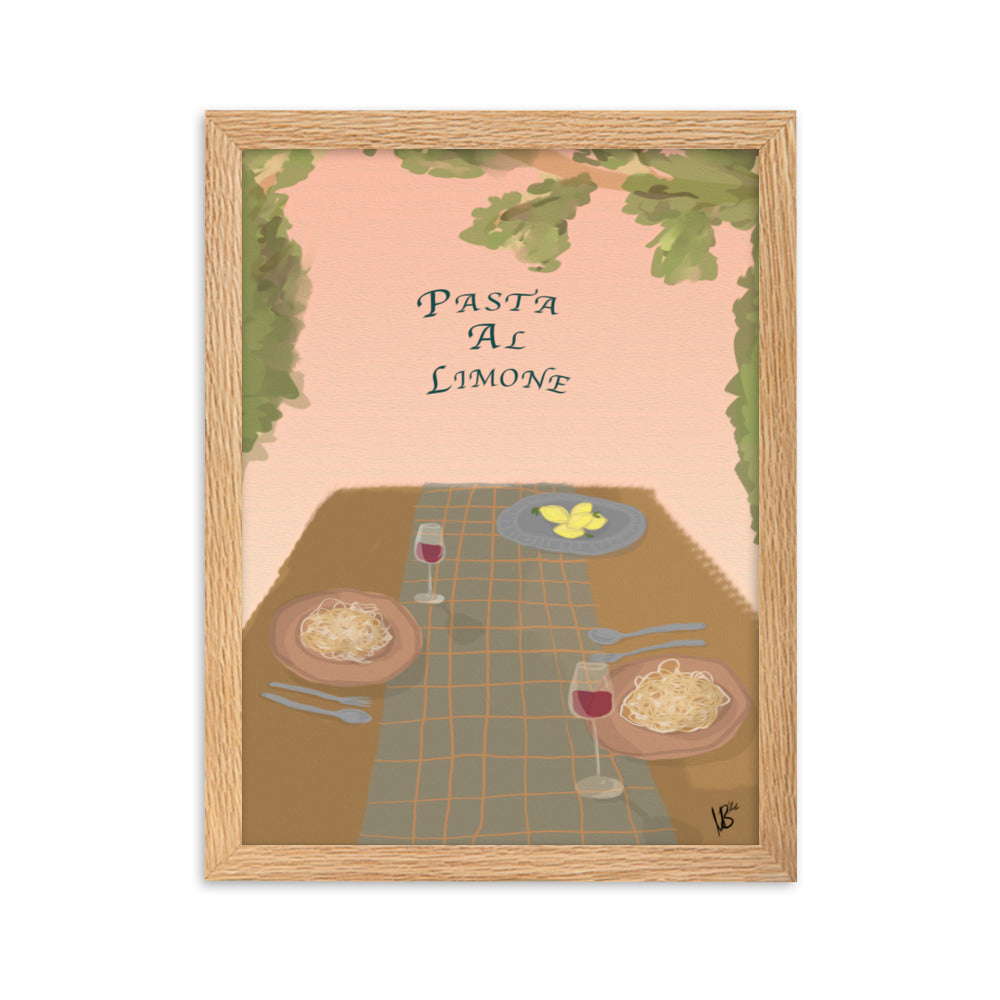 Gerahmtes Poster Pasta al Limone