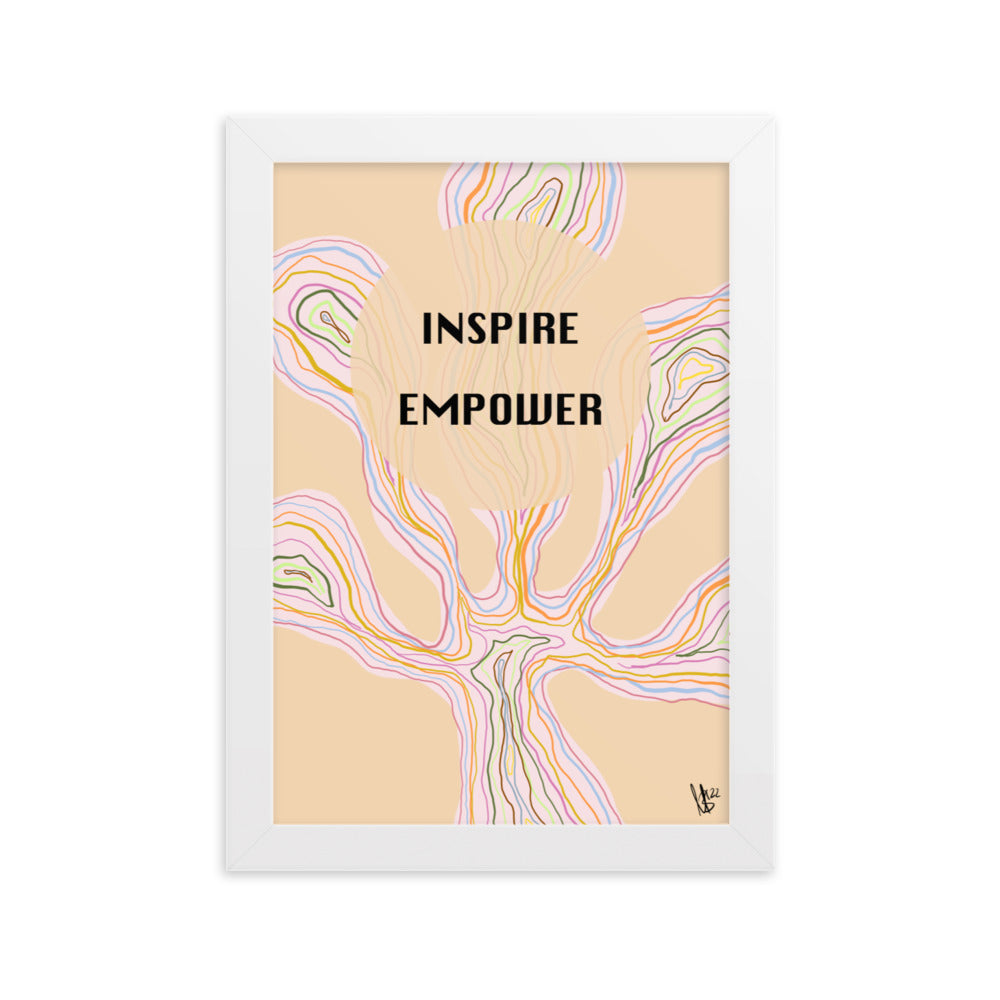 Gerahmtes Poster Inspire Empower