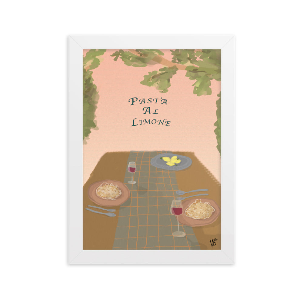 Gerahmtes Poster Pasta al Limone