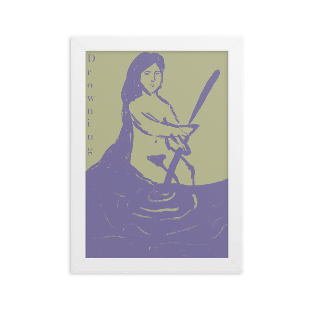 Gerahmtes Poster Drowning