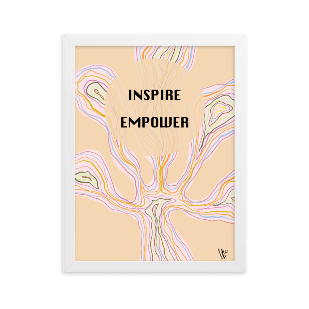 Gerahmtes Poster Inspire Empower