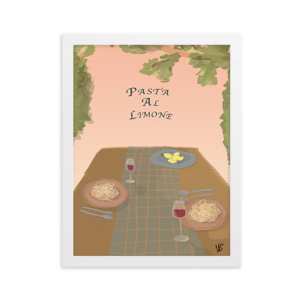 Gerahmtes Poster Pasta al Limone