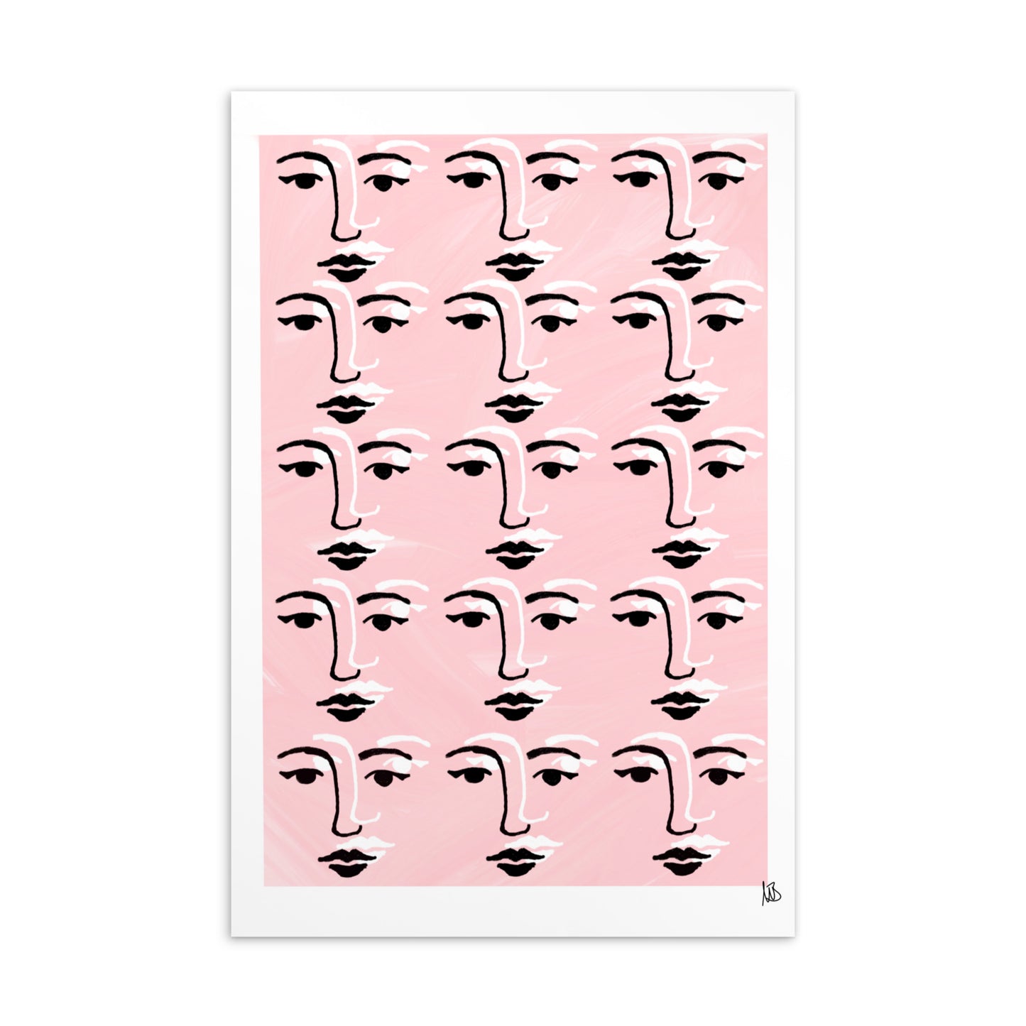 Postkarte Faces
