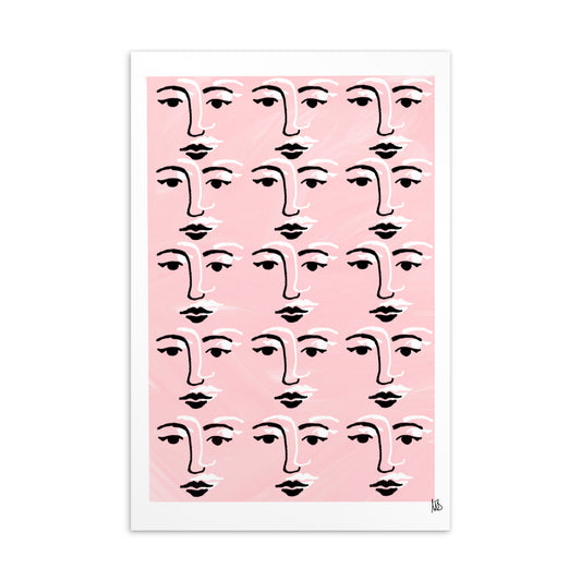 Postkarte Faces