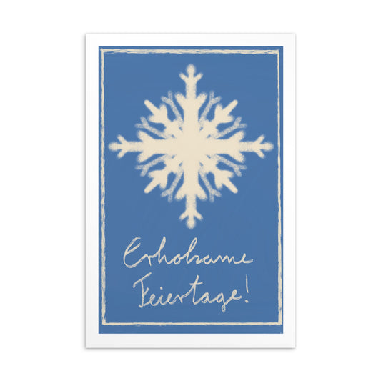 Postkarte Schneeflöckchen