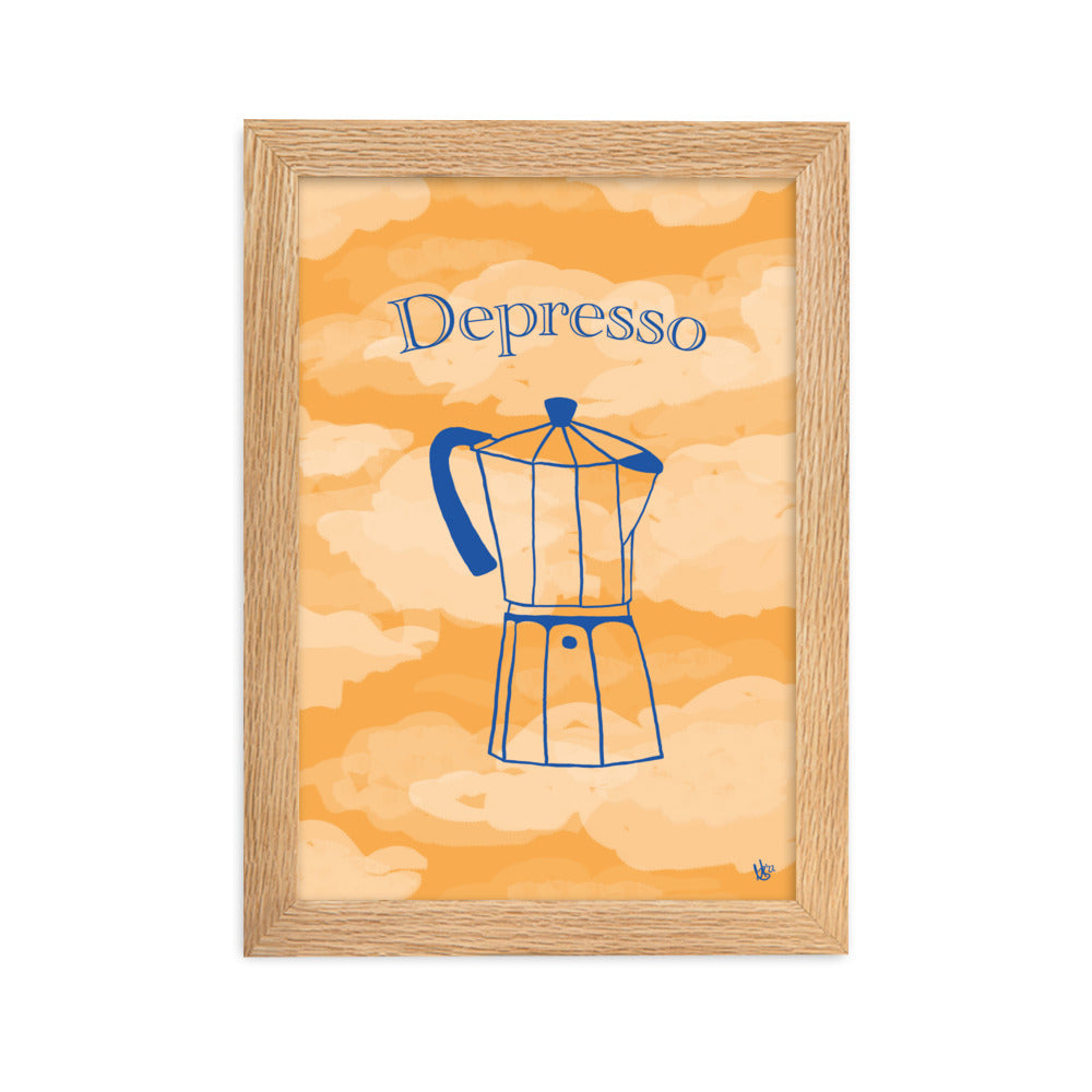 Gerahmtes Poster Depresso