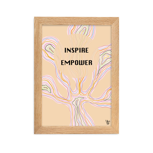 Gerahmtes Poster Inspire Empower
