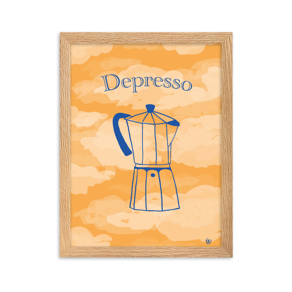 Gerahmtes Poster Depresso